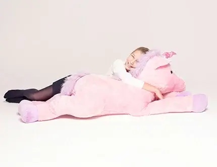 Grandes licornes en peluche