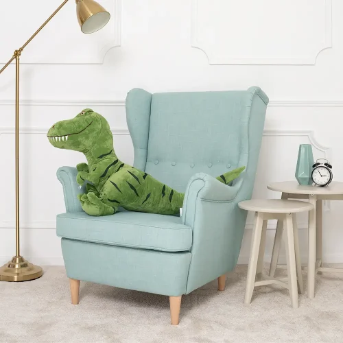 Dinosaure en peluche Teddyway Deno, jouet doux, 70 cm, 27 pouces, 2,3 pieds, vert - Teddyway