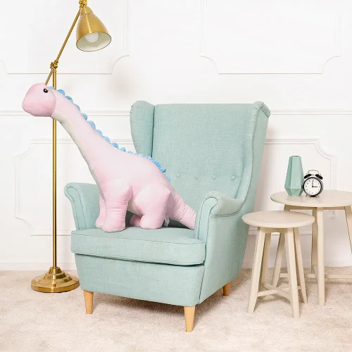 Peluche géante Tobo de Teddyway, dinosaure XXL, peluche douce, 110 cm, 43 pouces, 3,6 pieds, rose - Teddyway