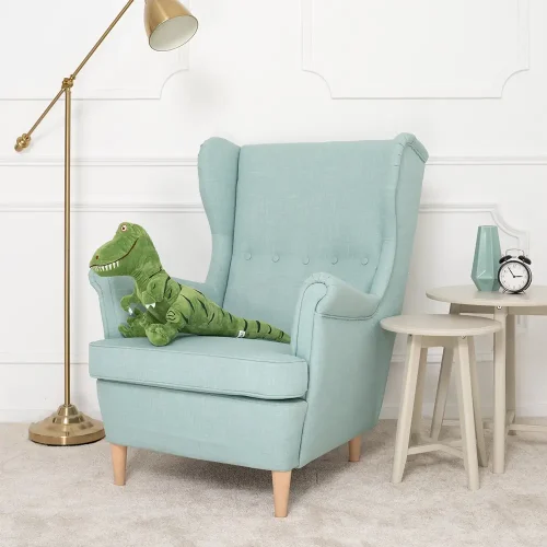 Dinosaure en peluche Teddyway Deno, jouet doux, 70 cm, 27 pouces, 2,3 pieds, vert - Teddyway