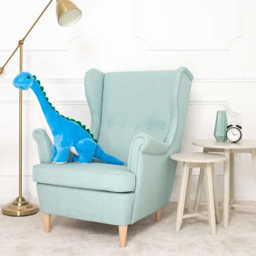 Peluche dinosaure Tobo de Teddyway, jouet doux, 80 cm, 31 pouces, 2,6 pieds, bleu - Teddyway