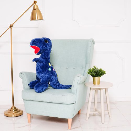 Peluche dinosaure Gogo de Teddyway, jouet doux, 90 cm, 35 pouces, 2,9 pieds, bleu - Teddyway