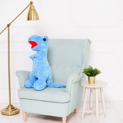 Peluche dinosaure Gogo de Teddyway, jouet doux, 90 cm, 35 pouces, 2,9 pieds, bleu clair - Teddyway
