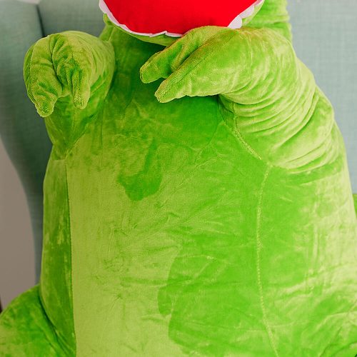 Peluche géante Gogo Dinosaure (XXL) Teddyway, 160 cm, 63 pouces, 5,2 pieds, verte - Teddyway