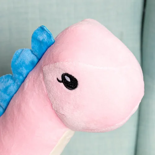 Peluche géante Tobo de Teddyway, dinosaure XXL, peluche douce, 150 cm, 59 pouces, 4,9 pieds, rose - Teddyway