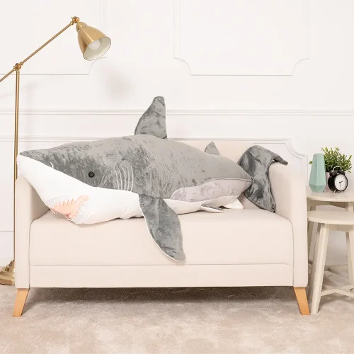 Peluche Requin Saho Teddyway, Jouet Doux, 90 cm, 35 pouces, 2,9 pieds, Bleu - Teddyway