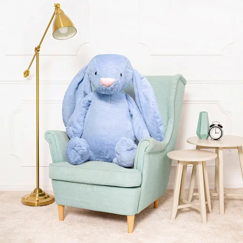 Lapin géant en peluche Teddyway Bani, 100 cm, bleu - Teddyway