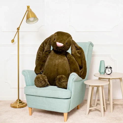 Lapin géant en peluche Teddyway Bani, 100 cm (39 pouces), couleur olive - Teddyway