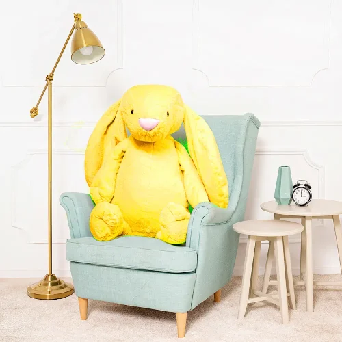 Lapin géant en peluche Teddyway Bani, 100 cm (39 pouces), jaune - Teddyway