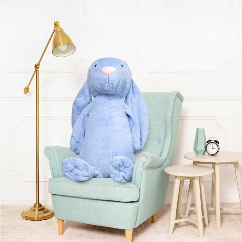 Lapin géant en peluche Teddyway Bani, taille XXL, 120 cm, bleu - Teddyway