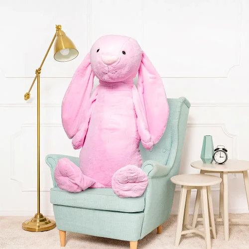 Lapin géant en peluche Teddyway Bani, taille XXL, 160 cm, rose foncé - Teddyway