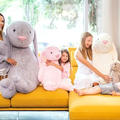 Lapin géant en peluche Teddyway Bani, taille XXL, 160 cm, gris foncé - Teddyway