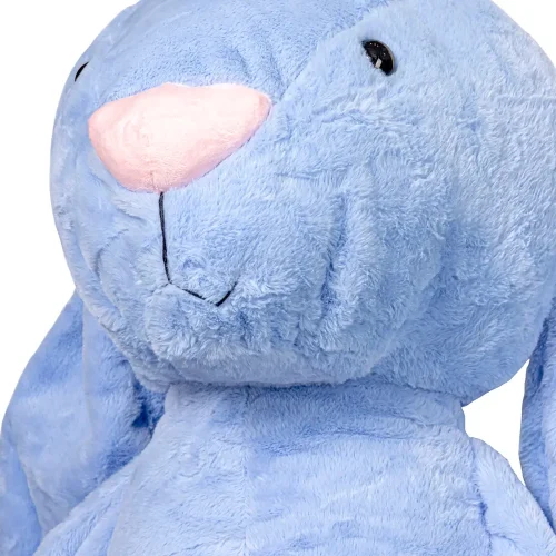 Lapin géant en peluche Teddyway Bani, taille XXL, peluche douce, 160 cm, 63 pouces, 5,2 pieds, bleu - Teddyway