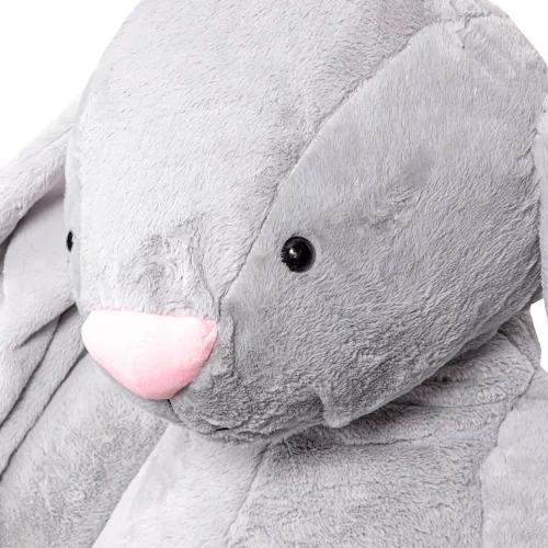 Lapin géant en peluche Teddyway Bani, taille XXL, 160 cm, gris foncé - Teddyway