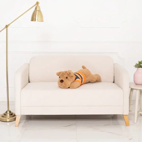 Peluche Chien Dami Teddyway, jouet doux, 70 cm, 27 pouces, 2,3 pieds, blanc - Teddyway