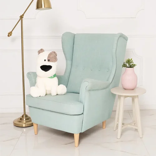 Chien en peluche Feri, jouet doux, 20 cm, 7 pouces, 0,6 pied, blanc - Teddyway