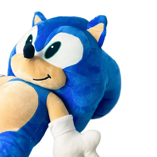 Peluche géante Sonic le Hérisson (XXL), douce et moelleuse, 70 cm (27 pouces, 2,3 pieds), bleue - Teddyway
