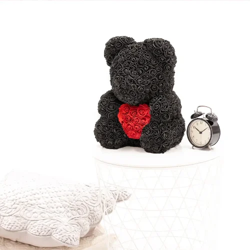 Ours en peluche Teddyway Onis Rose, roses artificielles, cadeau floral, 25 cm, 10 pouces, 0,8 pied, rouge - Teddyway