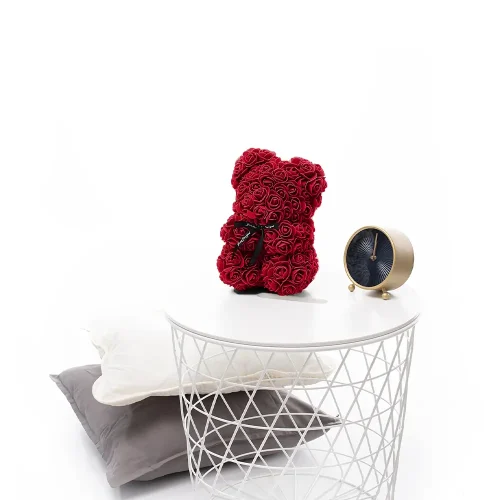Ours en peluche Teddyway Onis Rose, roses artificielles, cadeau floral, 25 cm, 10 pouces, 0,8 pied, rouge - Teddyway