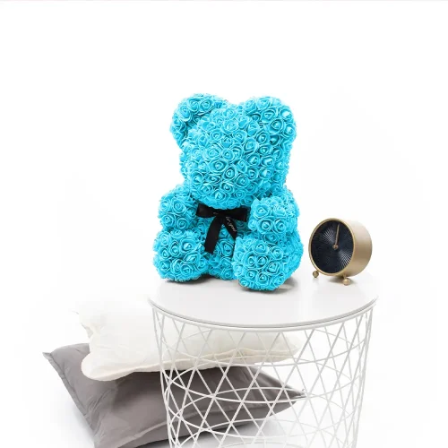 Ours en peluche Teddyway Onis Rose, roses artificielles, cadeau floral, 25 cm, 10 pouces, 0,8 pied, rouge - Teddyway